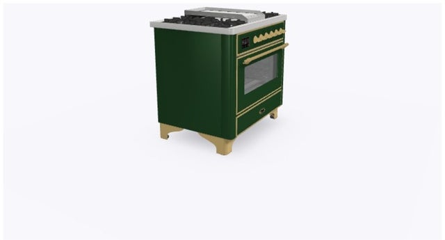 Ilve UM09FDNS3EGG 36" Dual Fuel Freestanding Range w/ 6 Sealed Burne...