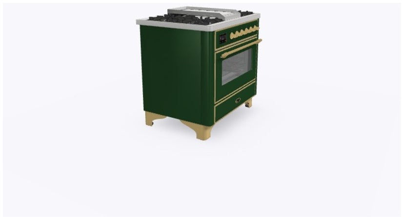 Ilve UM09FDNS3EGG 36" Dual Fuel Freestanding Range w/ 6 Sealed Burne...
