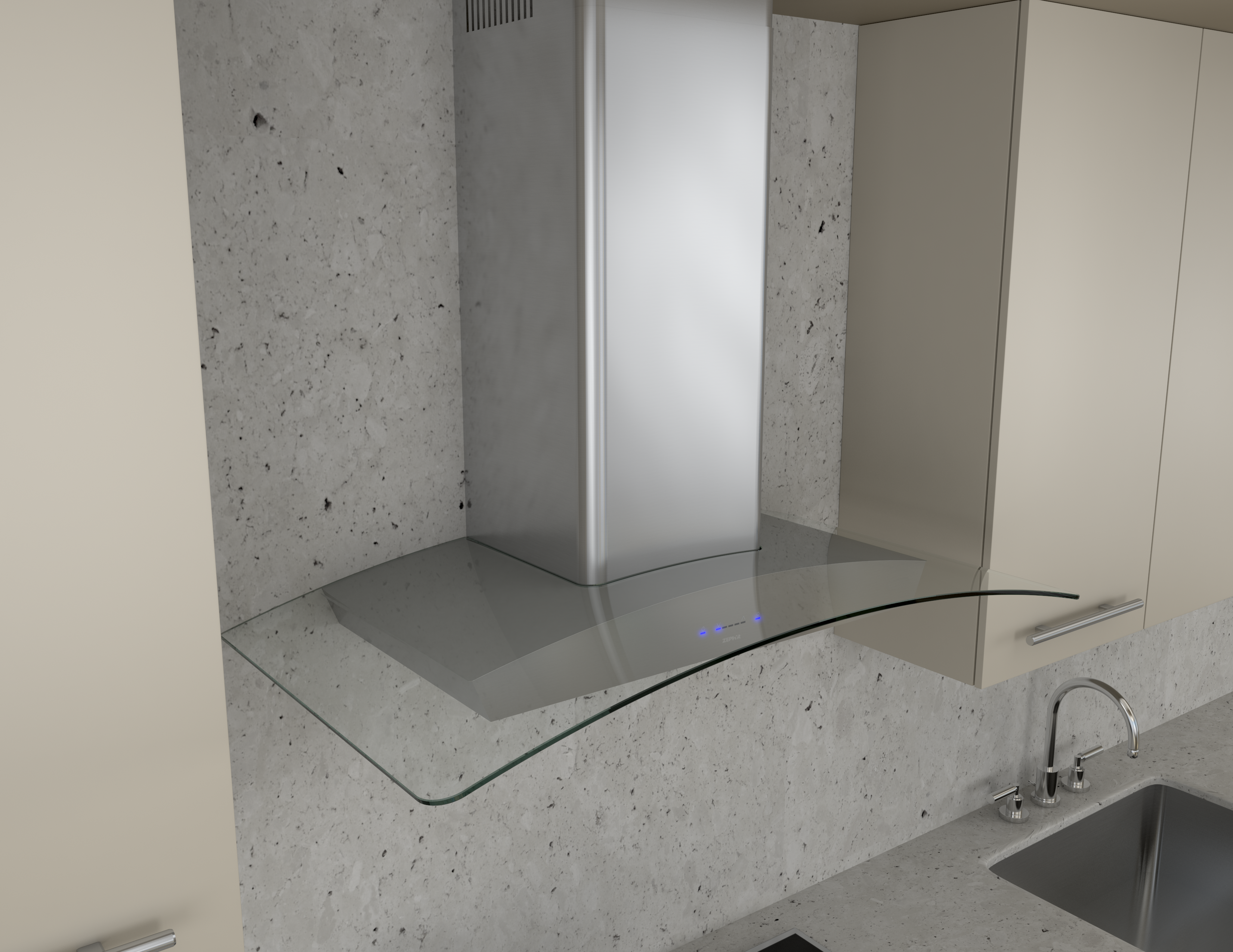 Zephyr ZRVE30AGG Smoked Glass