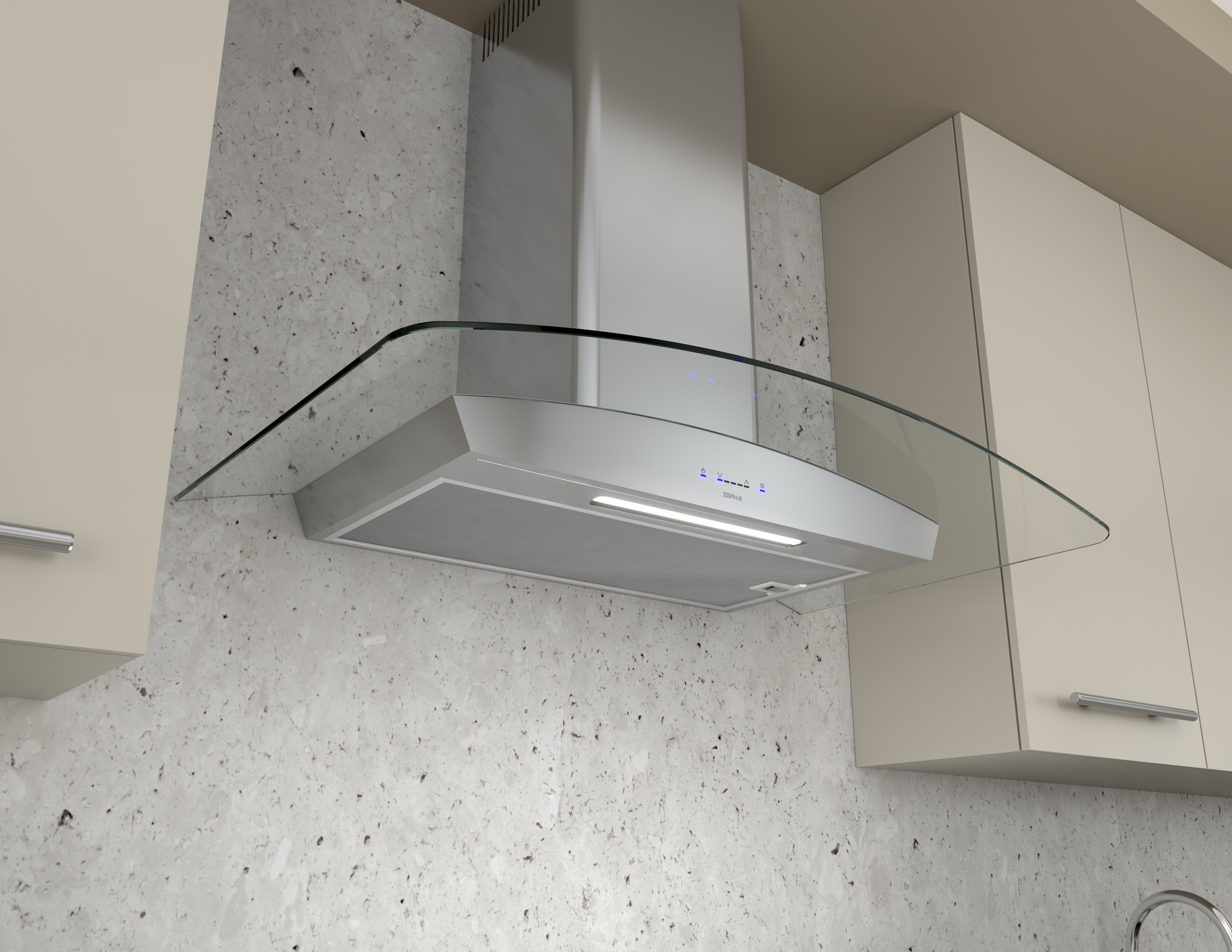 Zephyr ZRVM90AGC Clear Glass