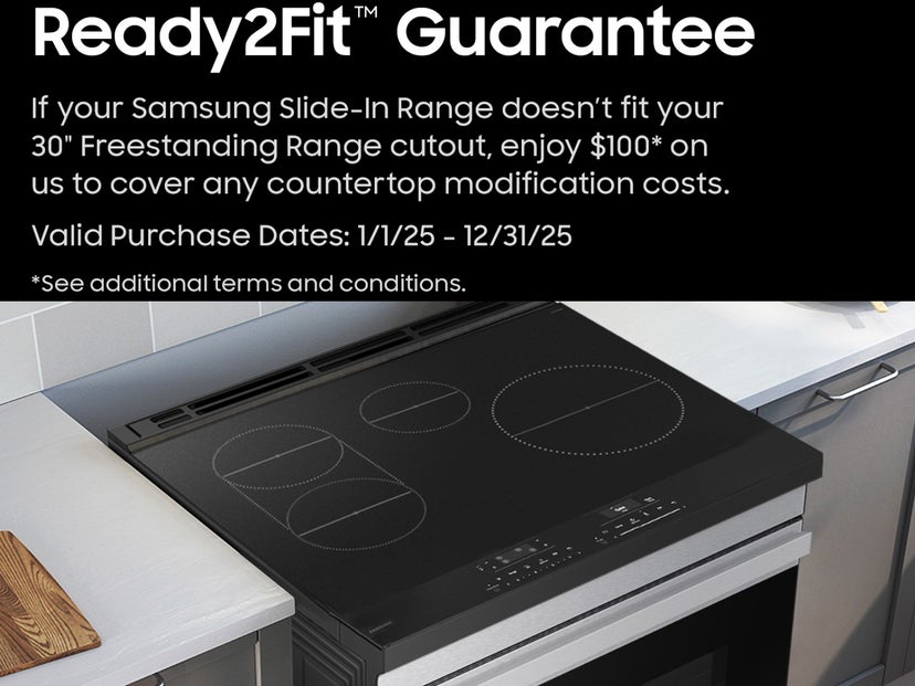 Samsung NSI6DB930012 6.3 Cubic Foot Induction Slide In Range Convection...