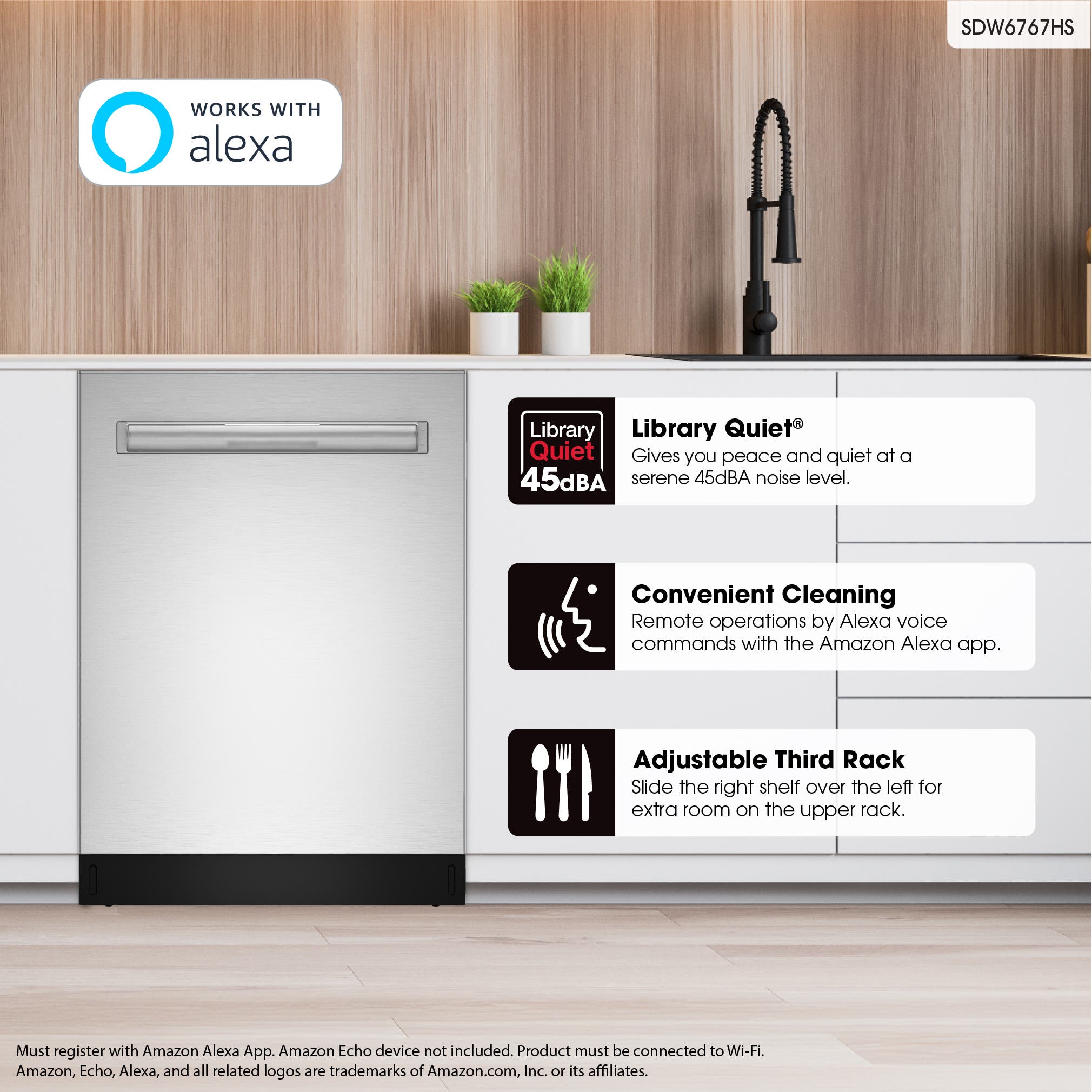 Sharp SDW6767HS Stainless Steel