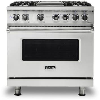 Viking VDR5364GSSBBLP Stainless With Brushed Brass, Liquid Propane