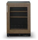 24 Inch Undercounter Beverage Center with 5.5 cu. ft. Capacity, 162 Can Capacity, 18 Wine Bottle Capacity, Two 3-in-1 Split Convertible Shelves, Dynamic Cooling Technology, Digital Controls, Door Ajar Alerts, Midnight Black Interior, Reversible Door, Sabbath Mode and ENERGY STAR Certified