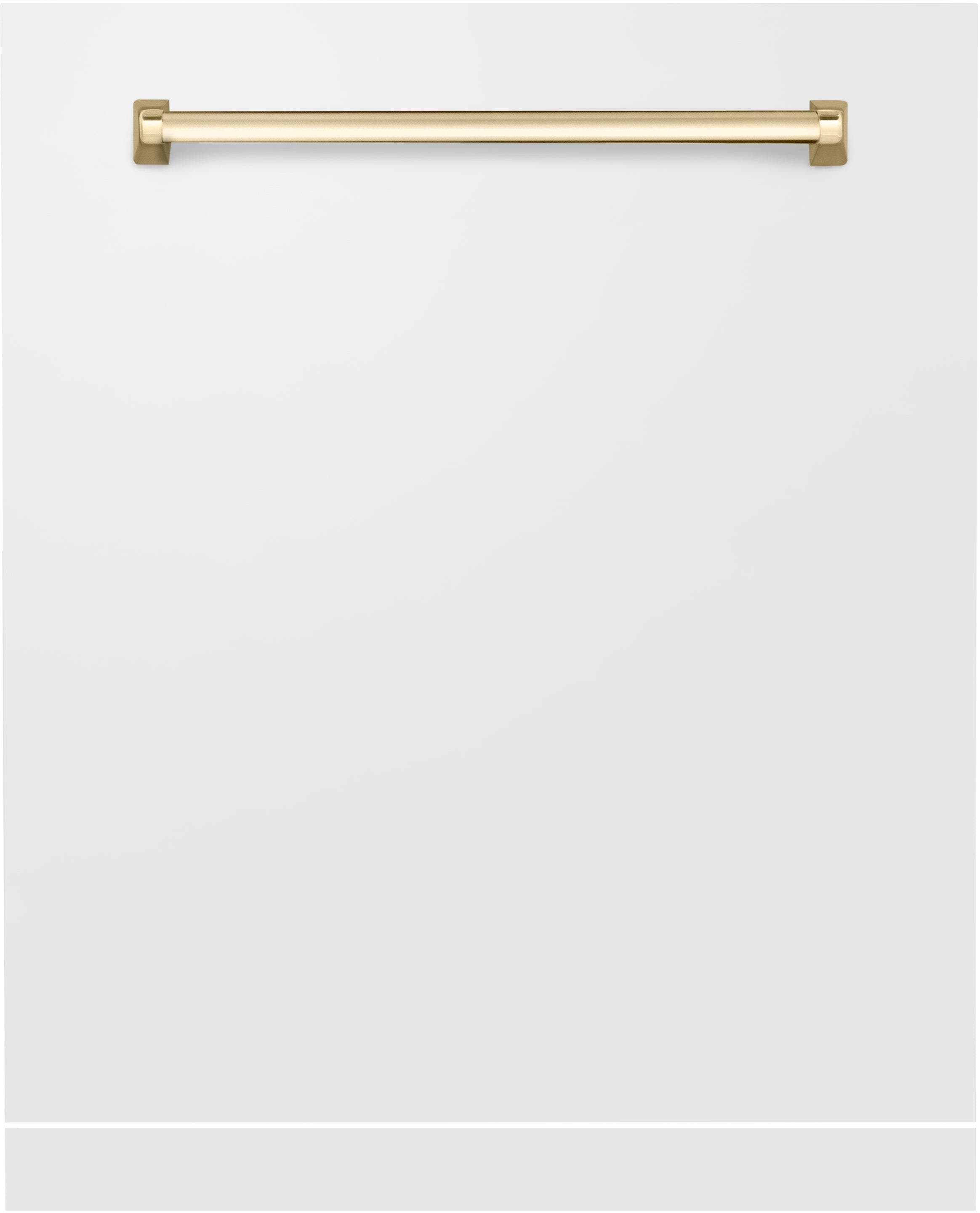 White Matte With Champagne Bronze Handle