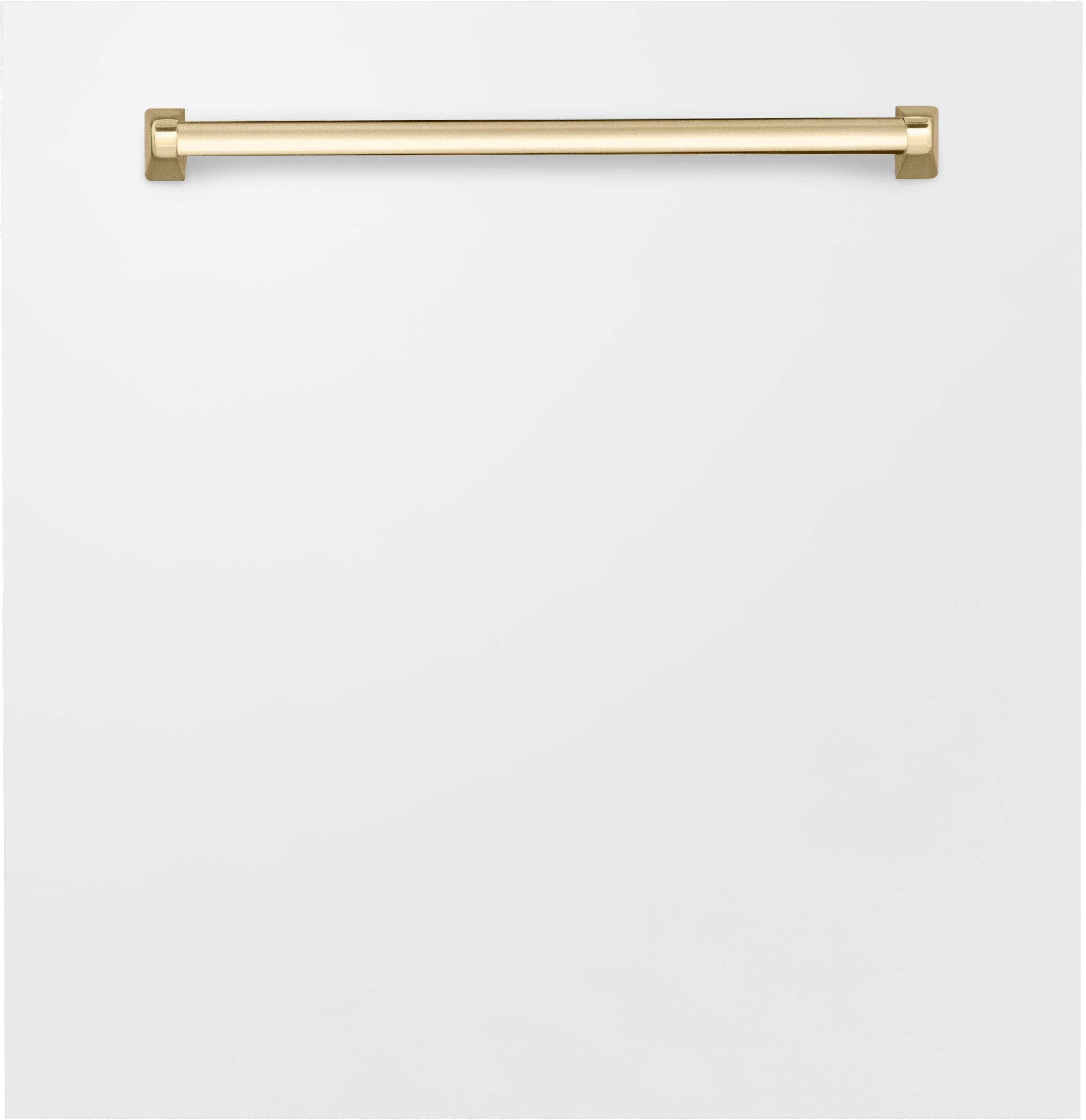 White Matte With Polished Gold Handle