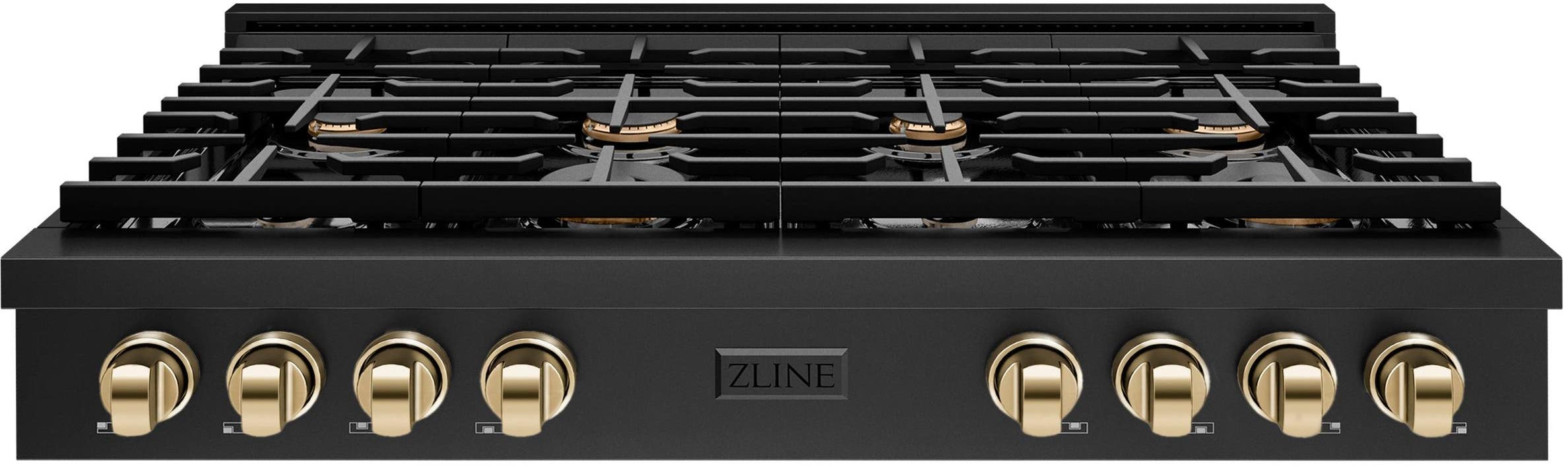 Black Stainless Steel With Polished Gold Accents