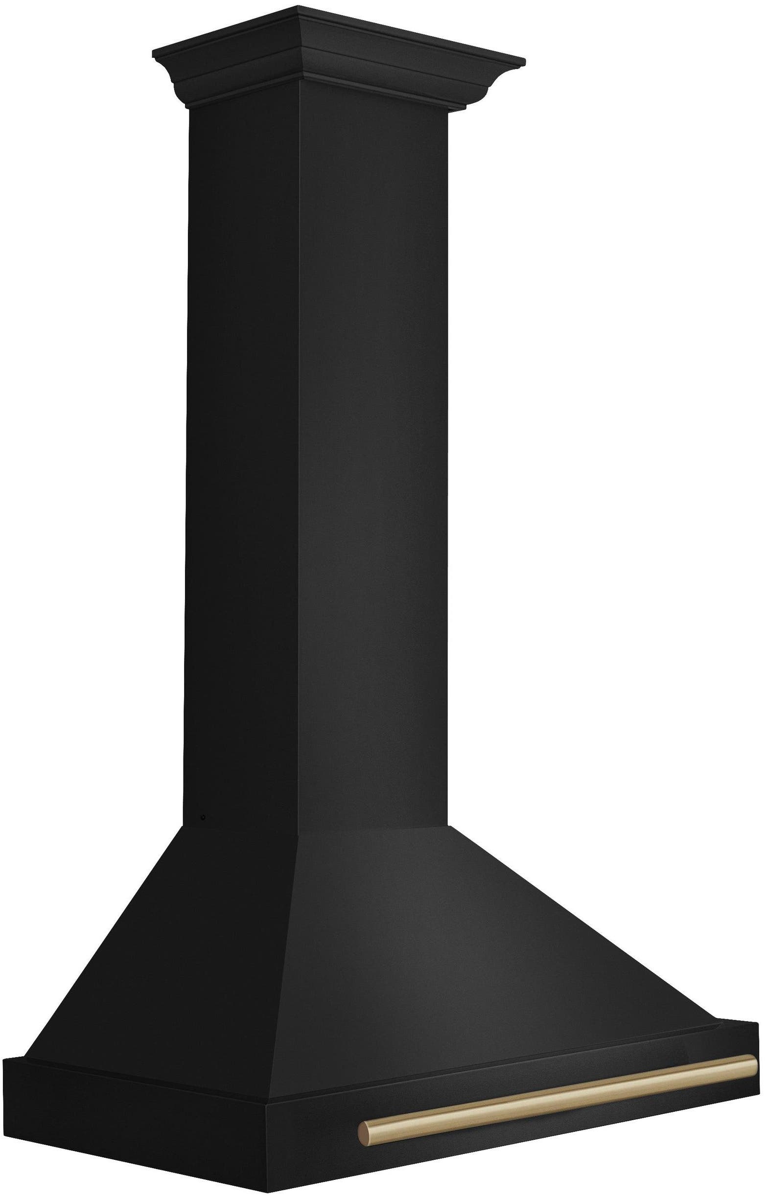 Zline BSKB4Z30CB Black Stainless Steel With Champagne Bronze Handle