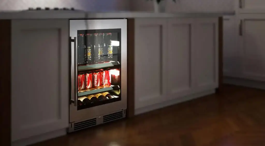 XO XOU15BCGSR 15 Inch Glass Door Beverage Center Fingerprint