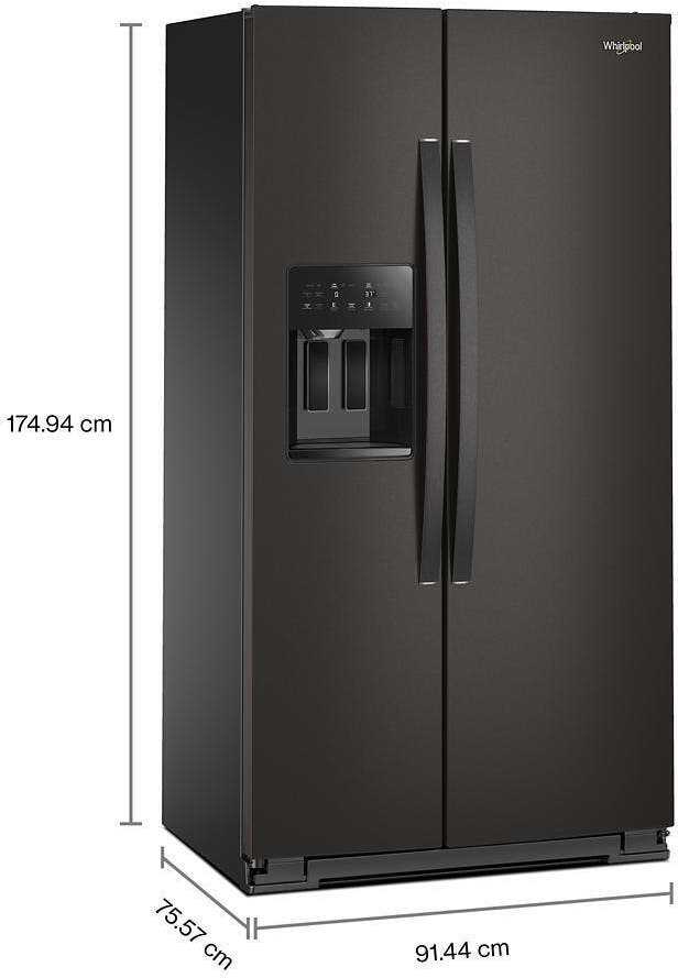 Whirlpool WRSC5536RV Fingerprint-Resistant Black Stainless Steel