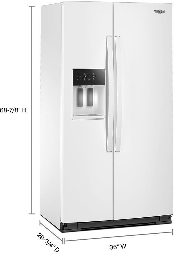 BRILL ダイバーSK BR235020ER サイズ36 ホワイト　 M528 Whirlpool WRSC5536RW 36-inch Wide Side-by-Side Refrigerator - 21