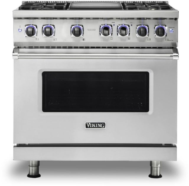 Viking VGR73624GSS 36 Inch Freestanding Professional Gas Range with 4...
