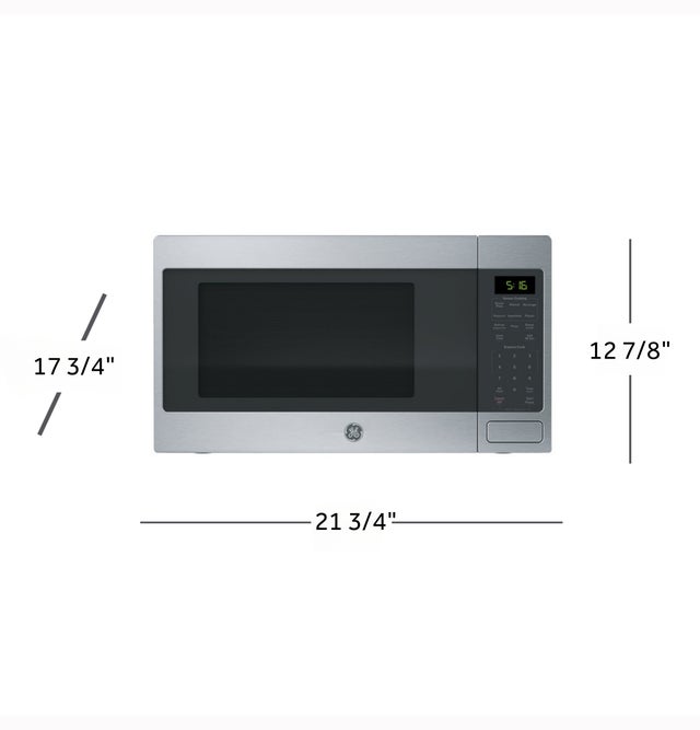 GE GCST16S1WSS 1.6 cu. ft. Countertop Microwave Oven with 1,150 W...
