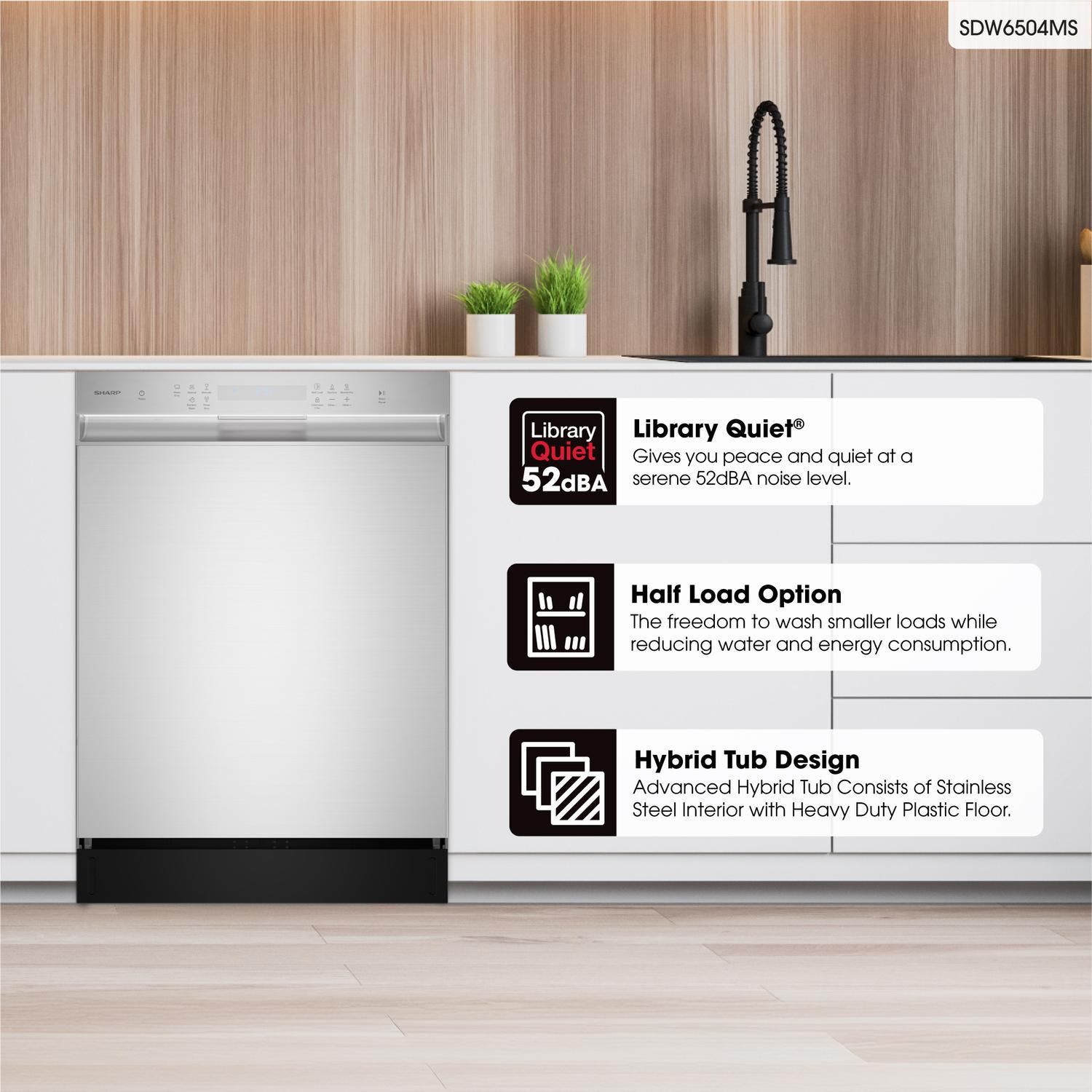 Sharp SDW6504MS Stainless Steel