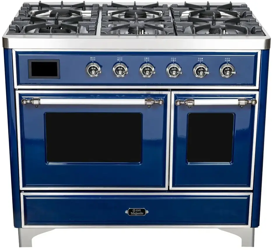 Ilve UMD10FDNS3MBCLP Liquid Propane In Midnight Blue W/ Chrome Trim