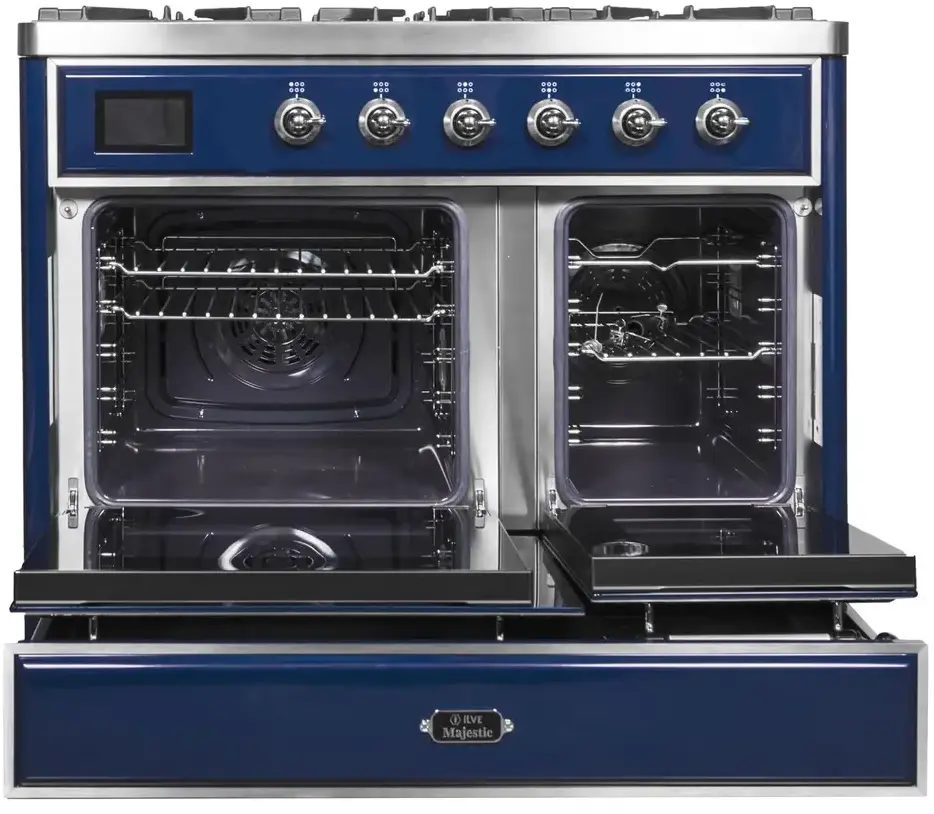Ilve UMD10FDNS3MBCLP Liquid Propane In Midnight Blue W/ Chrome Trim