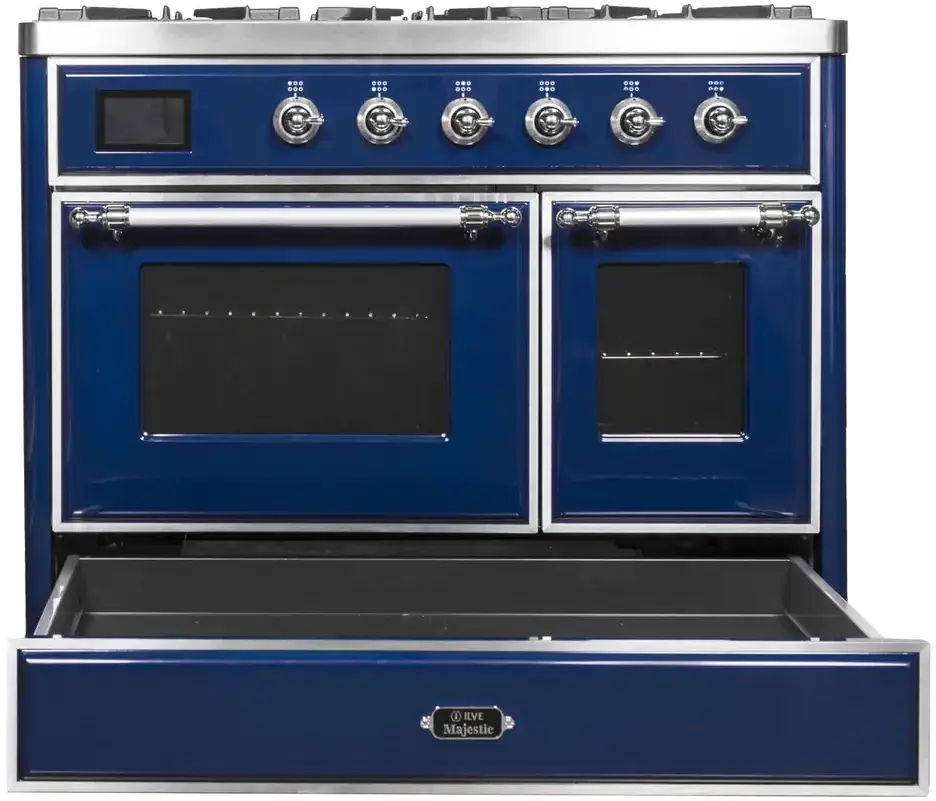 Ilve UMD10FDNS3MBCLP Liquid Propane In Midnight Blue W/ Chrome Trim