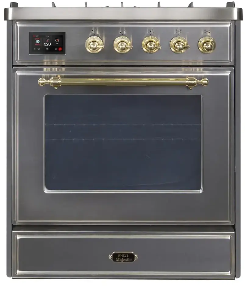 Ilve UM30DNE3SSG Natural Gas In Stainless Steel W/ Brass Trim