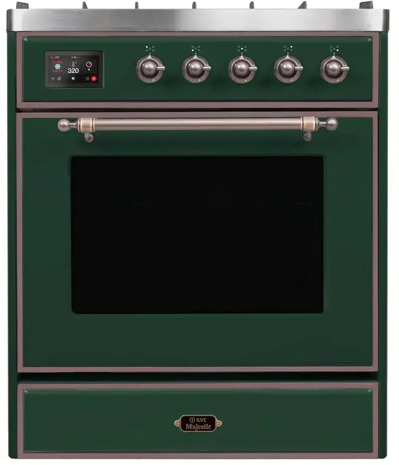 Ilve UM30DNE3EGB Natural Gas In Emerald Green W/ Bronze Trim