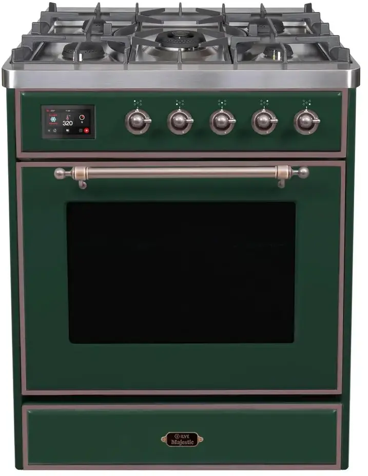 Ilve UM30DNE3EGB Natural Gas In Emerald Green W/ Bronze Trim