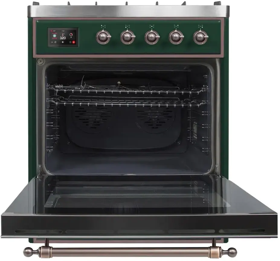 Ilve UM30DNE3EGB Natural Gas In Emerald Green W/ Bronze Trim