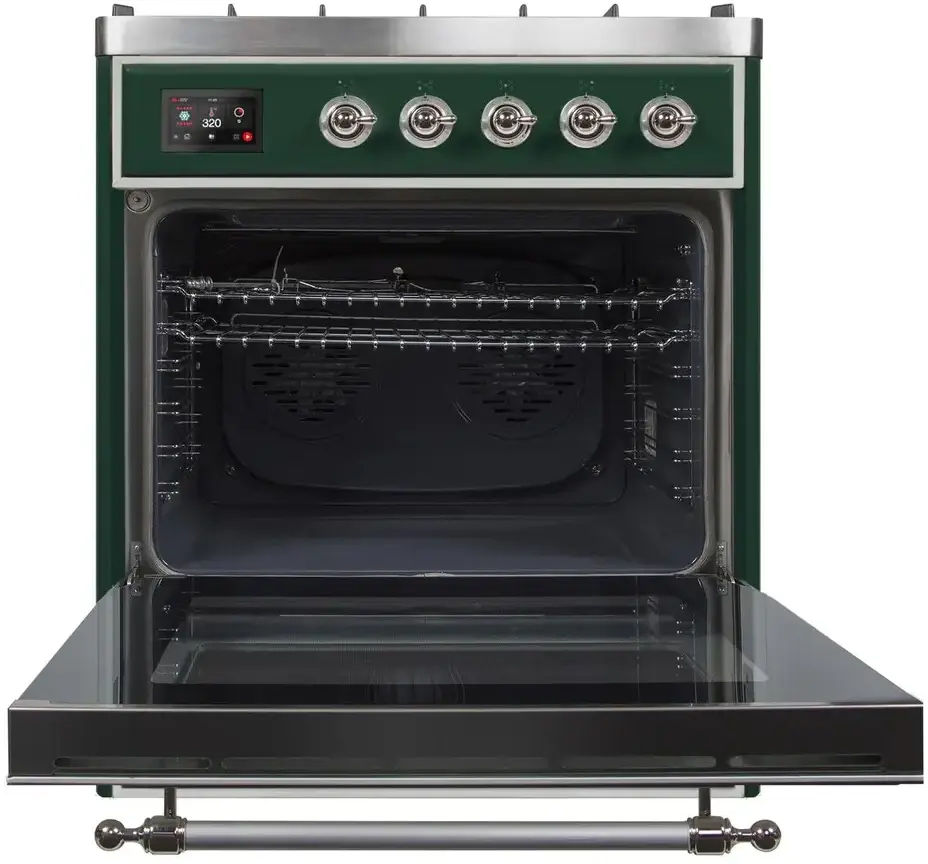 Ilve UM30DNE3EGC Natural Gas In Emerald Green W/ Chrome Trim