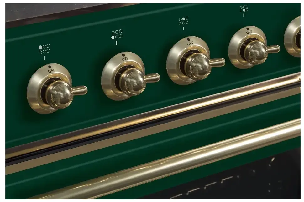 Ilve UM30DNE3EGG Natural Gas In Emerald Green W/ Brass Trim