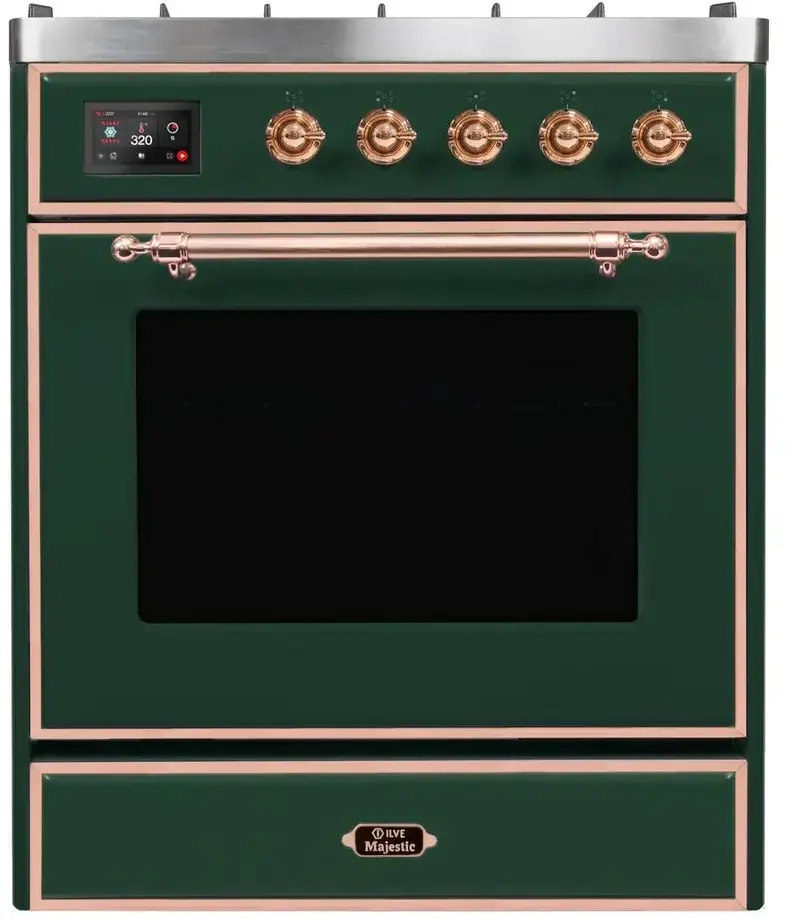 Ilve UM30DNE3EGP Natural Gas In Emerald Green W/ Copper Trim