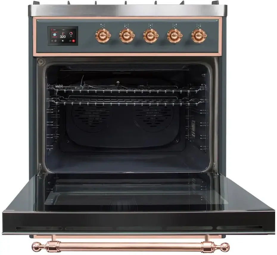 Ilve UM30DNE3BGP Natural Gas In Blue Grey W/ Copper Trim