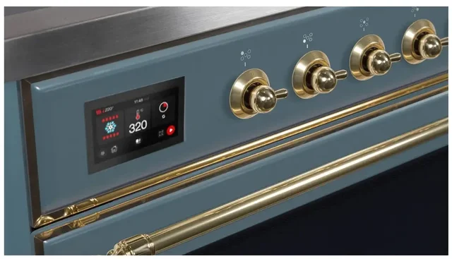 Ilve UM15FDNS3BGGLP 60" Dual Fuel Range with Double Ovens, 5.02 cu ft ...