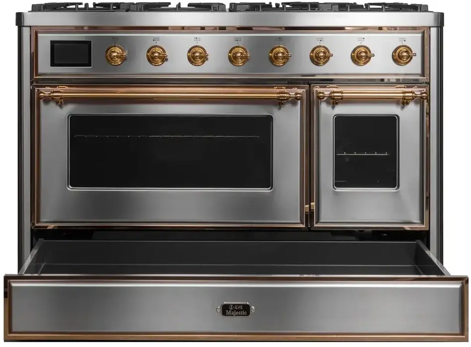 Ilve UM12FDNS3SSGLP Stainless Steel, Brass Trim - LP