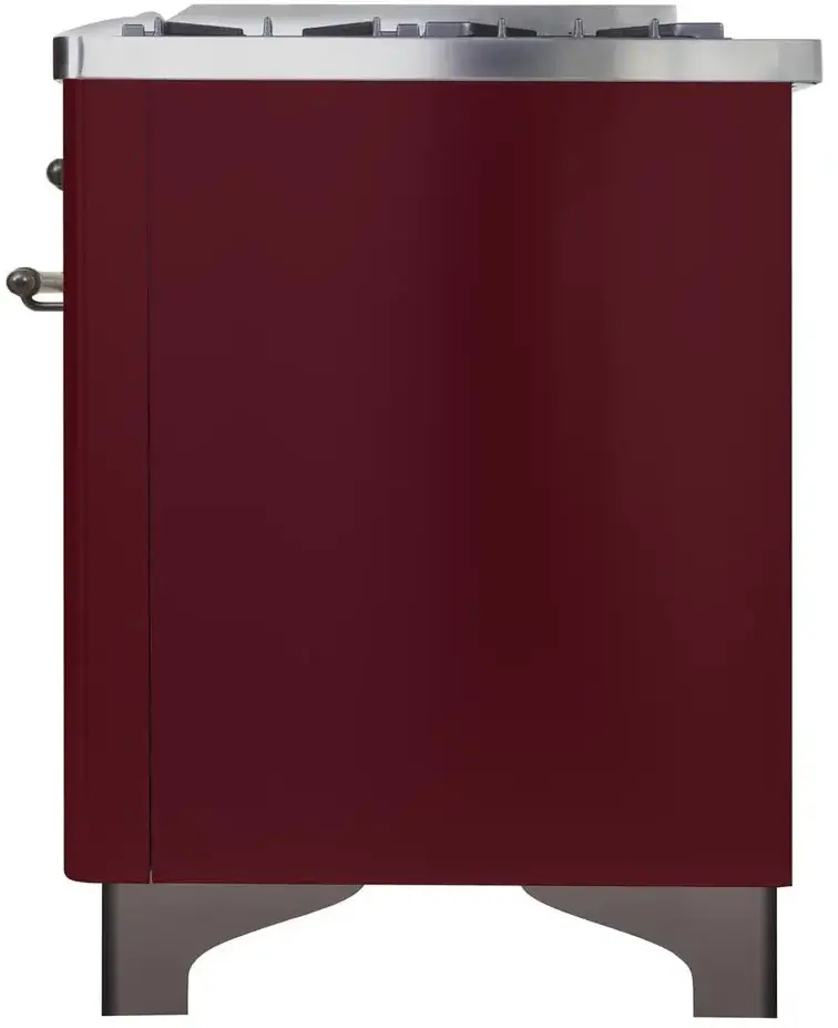Ilve UM12FDNS3BUBLP Liquid Propane In Burgundy W/ Bronze Trim
