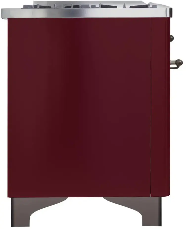 Ilve UM12FDNS3BUB Natural Gas In Burgundy W/ Bronze Trim