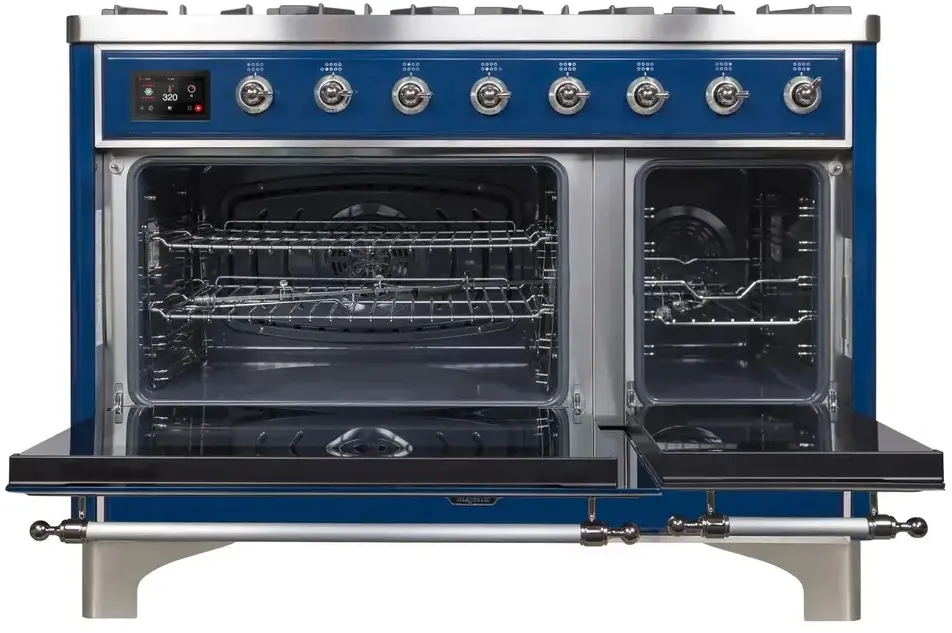 Ilve UM12FDNS3MBC Natural Gas In Midnight Blue W/ Chrome Trim