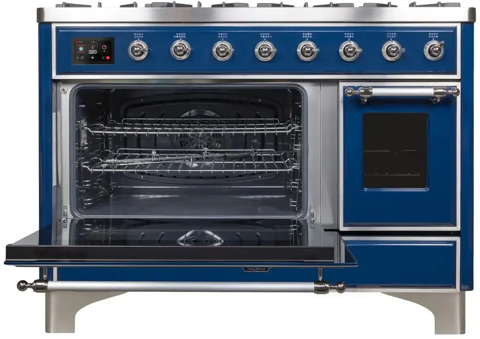 Ilve UM12FDNS3MBC Natural Gas In Midnight Blue W/ Chrome Trim