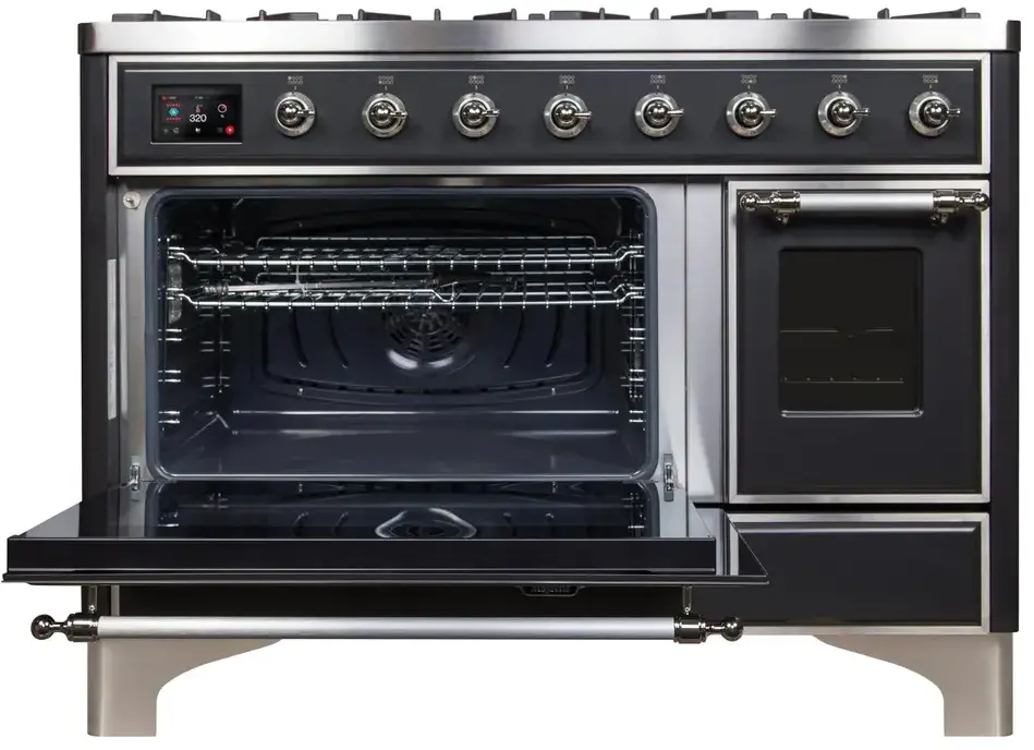 Ilve UM12FDNS3MGC Natural Gas In Matte Graphite W/ Chrome Trim