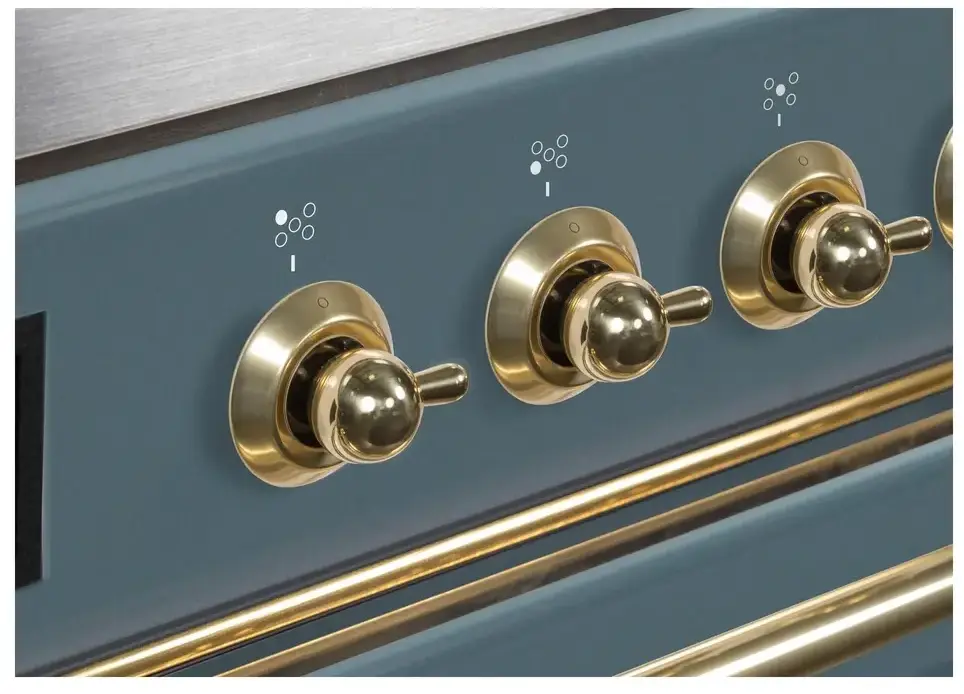 Ilve UM12FDNS3BGGLP Liquid Propane In Blue Grey W/ Brass Trim