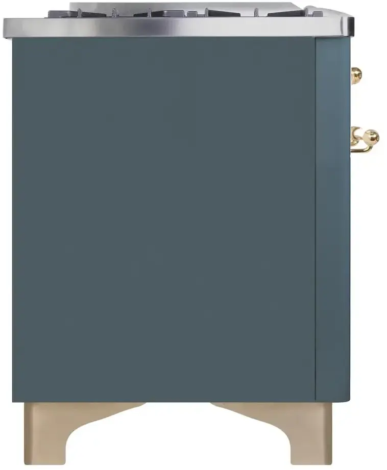 Ilve UM12FDNS3BGG Natural Gas In Blue Grey W/ Brass Trim
