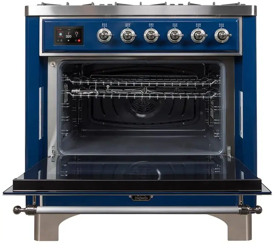 Ilve UM09FDNS3MBCLP Liquid Propane In Midnight Blue W/ Chrome Trim