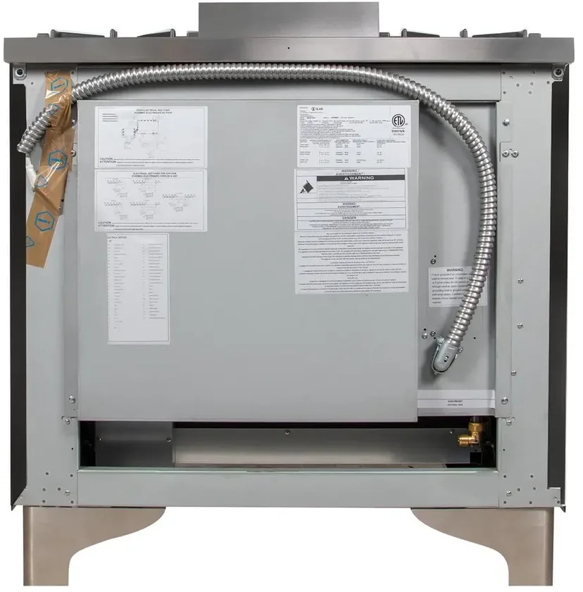 Ilve UM09FDNS3BKC 36" Dual Fuel Freestanding Range w/ 6 Sealed Burne...