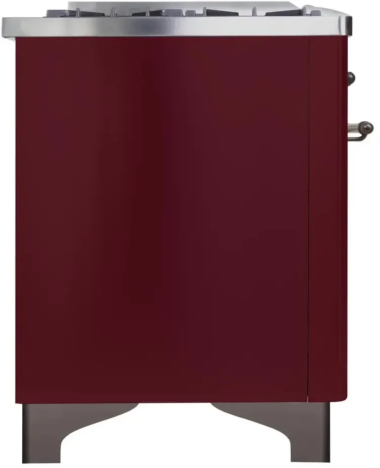 Ilve UM09FDNS3BUBLP 36" Dual Fuel Freestanding Range w/ 6 Sealed Burne...
