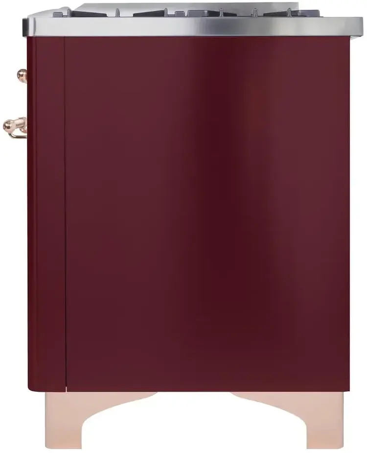 Ilve UM09FDNS3BUP Natural Gas In Burgundy W/ Copper Trim