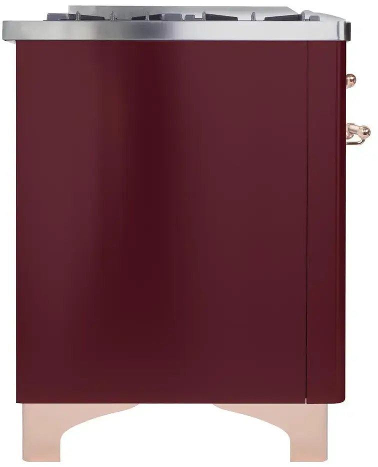 Ilve UM09FDNS3BUP Natural Gas In Burgundy W/ Copper Trim
