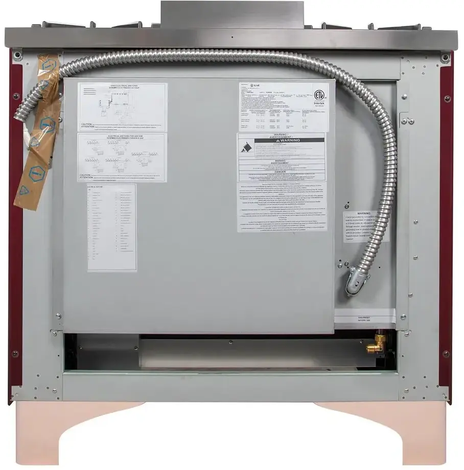 Ilve UM09FDNS3BUP Natural Gas In Burgundy W/ Copper Trim