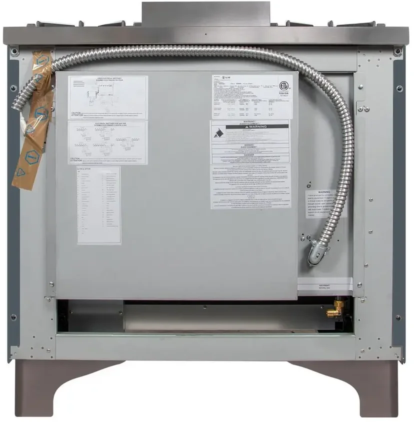 Ilve UM09FDNS3BGB 36" Dual Fuel Freestanding Range w/ 6 Sealed Burne...