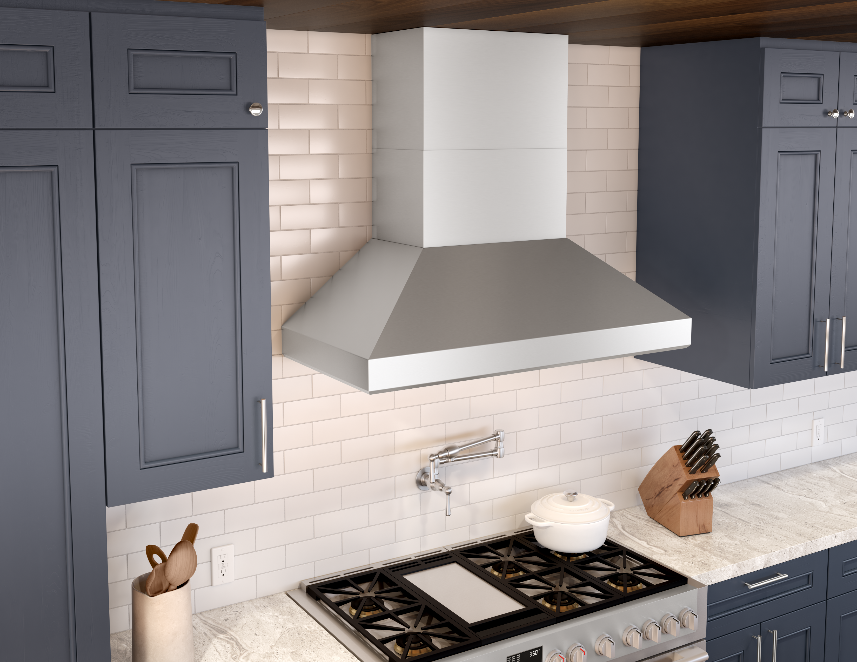 Zephyr AK7654BS Titan Wall Hood w/ Powerwave and 750 CFM w/ACT: 54