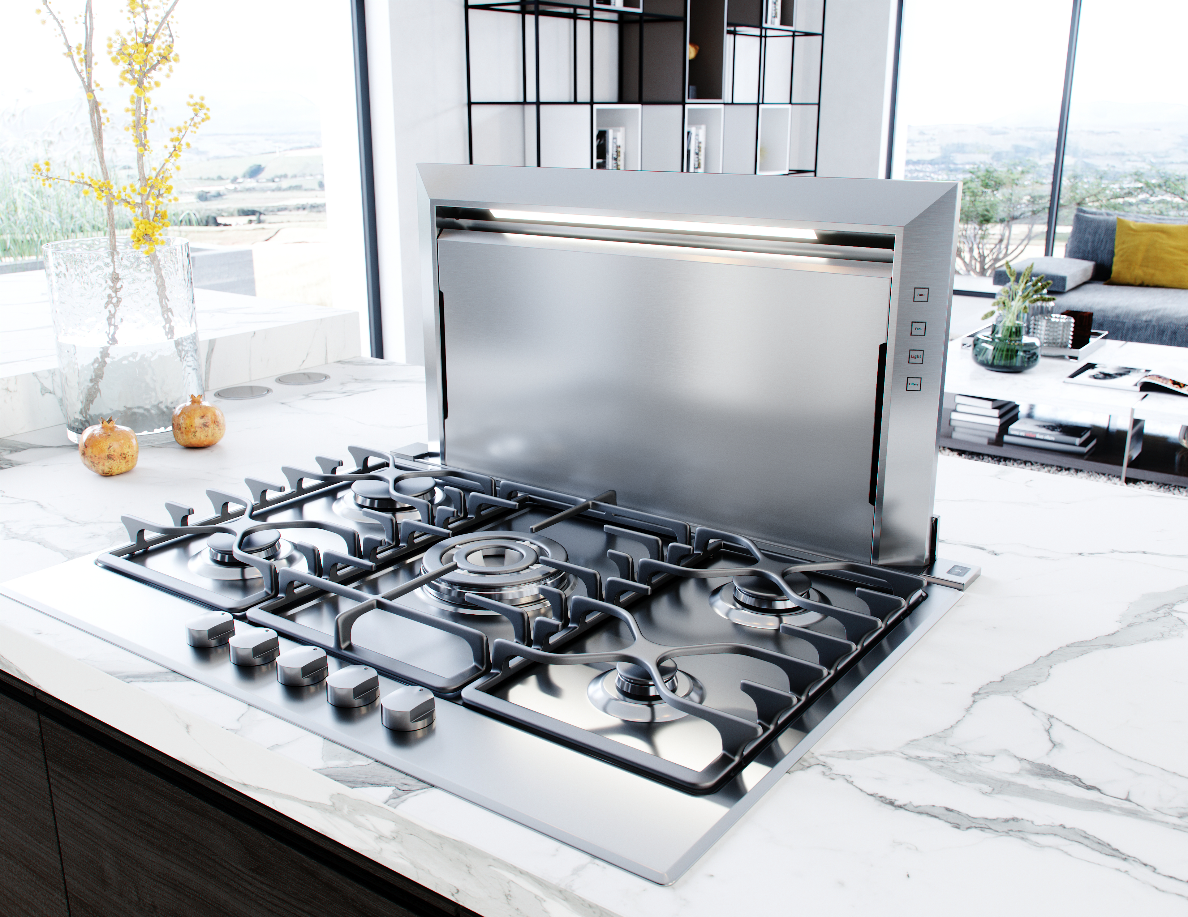 Zephyr DLIE36ASX Lift Downdraft Hood Stainless Steel | Plesser's