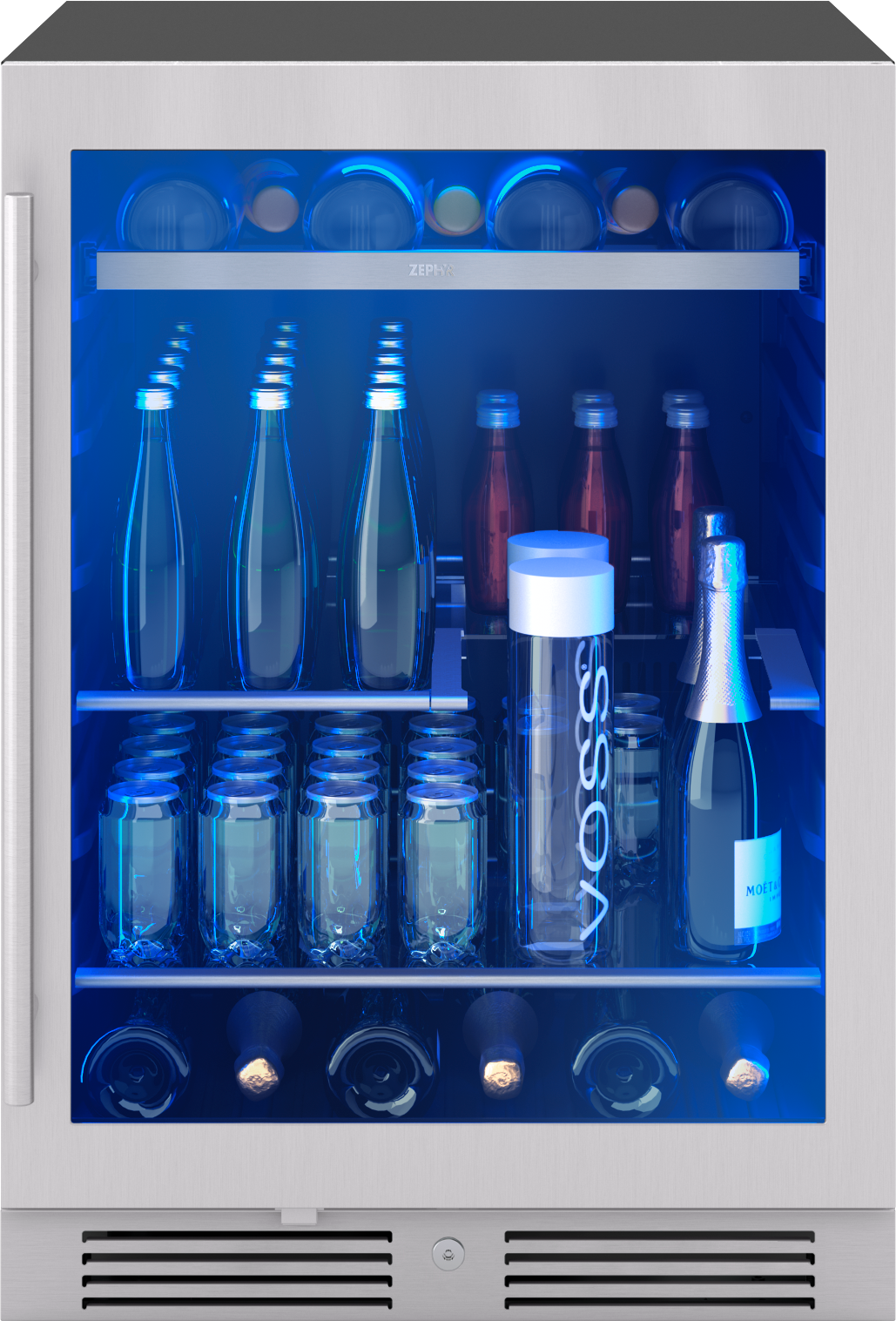 Zephyr PRB24C01CG 24 Inch Single Zone Beverage Cooler: Stainless