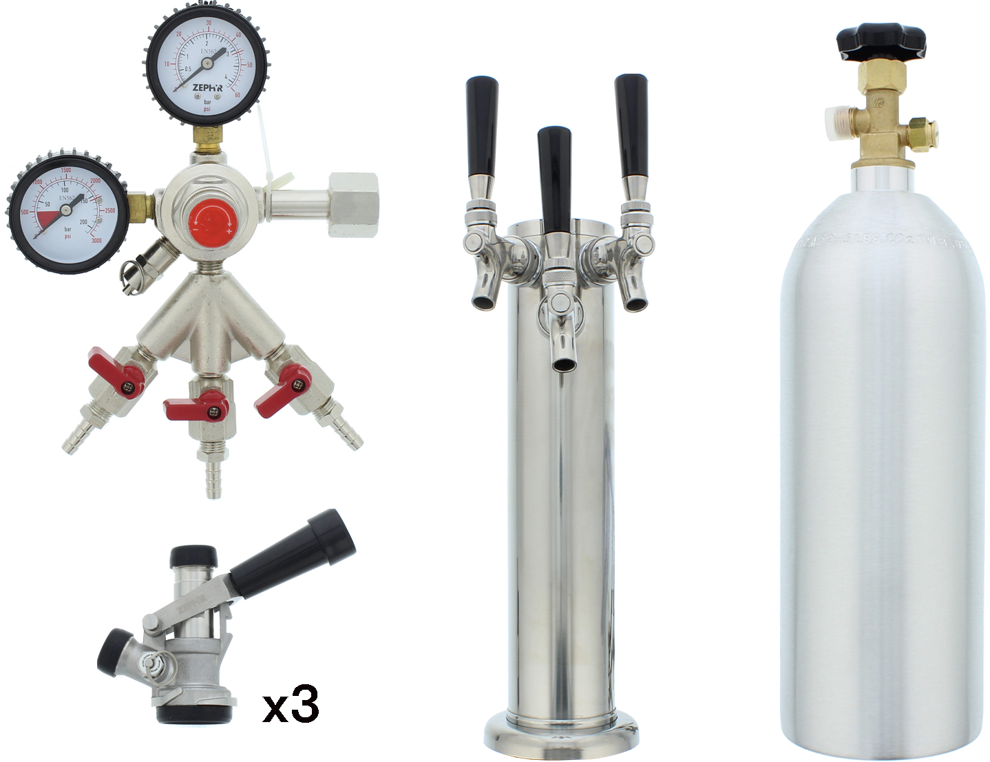 Zephyr PRKFK03SSC Triple Tap Kit