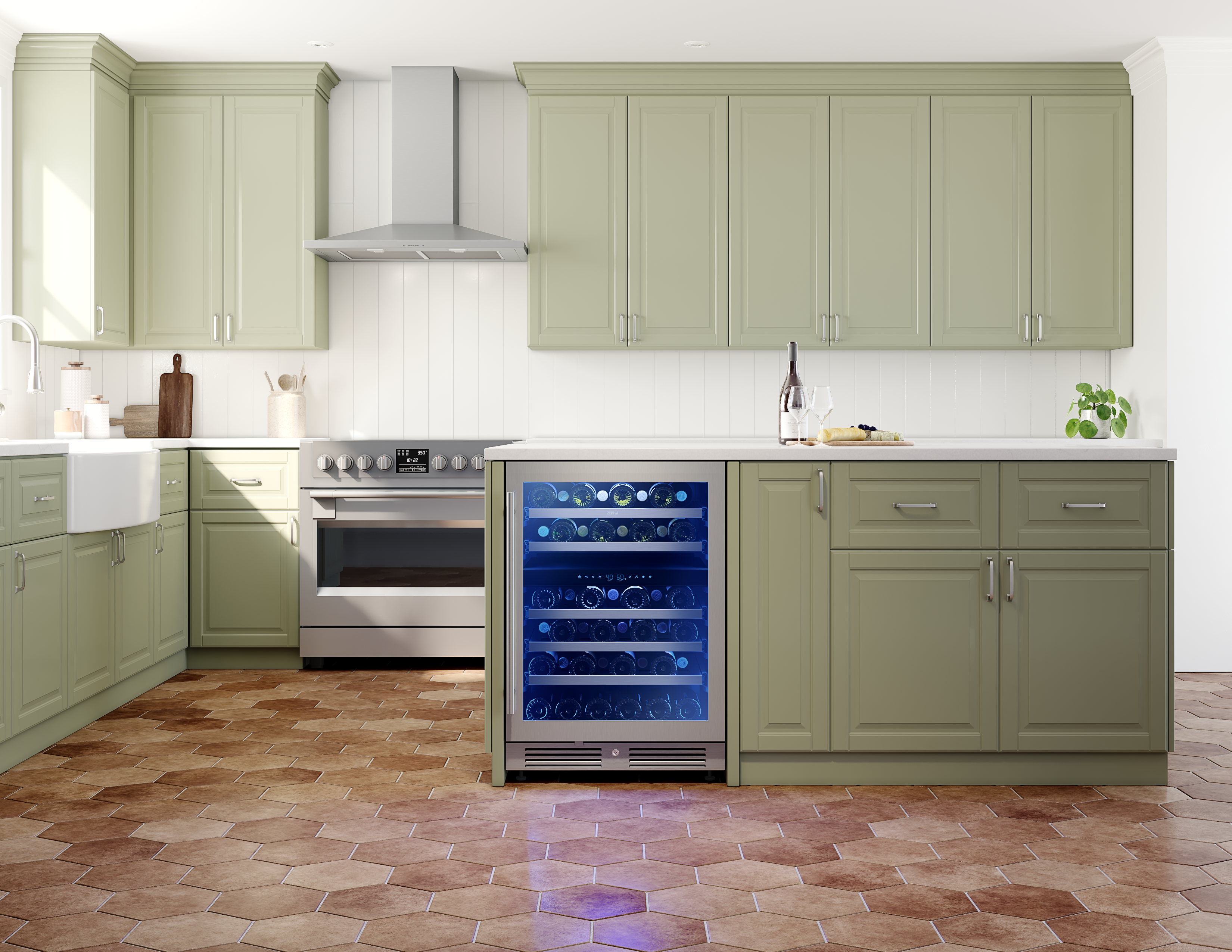 Zephyr PRW24C02CG Stainless Steel W/ Glass Door